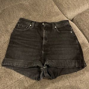 High rise mom jean shorts